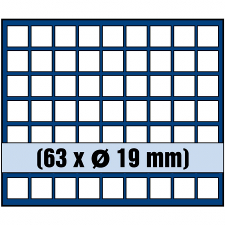 Tava monede, Nova, 63 locasuri de 19 mm-6319sp [1]