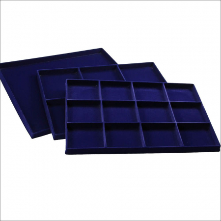 Tavi mari pentru monede - SAFE 193 Tava mare albastra pentru monede cu 12 locasuri de 80 x 75 mm