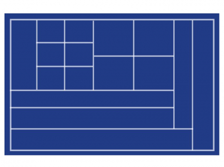 Tavi mari pentru monede - SAFE 257 Tava mare albastra pentru monede cu 16 locasuri de diferite dimensiuni