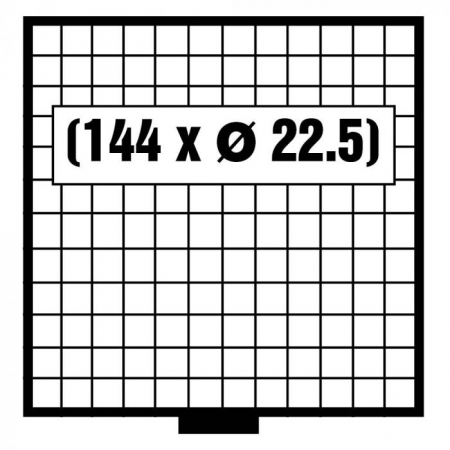 Sertar suprapus Maxi - Tava monede MAXI 6612 in carcasa acrilica pentru 144 monede de 22.5mm-6612
