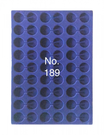 Tavi mari pentru monede - Tava pentru monede, 327 x 227 mm, in catifea albastra, 54 locasuri de 29,5 mm-189