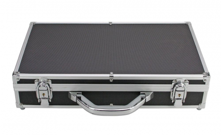 Valize Mari - Valiza pentru monede de colectie, SAFE 269-9SP, aluminiu negru, Black Special 8 tavi la alegere