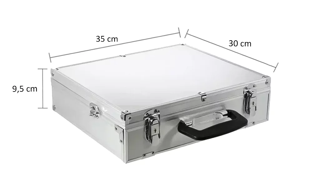 Coin case with 4 rings, Compact A4, black velvet inside-208 [1]