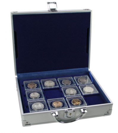 Valize Mici - Valiza pentru monede cu 6 tavi pentru monede in capsule patrate-228