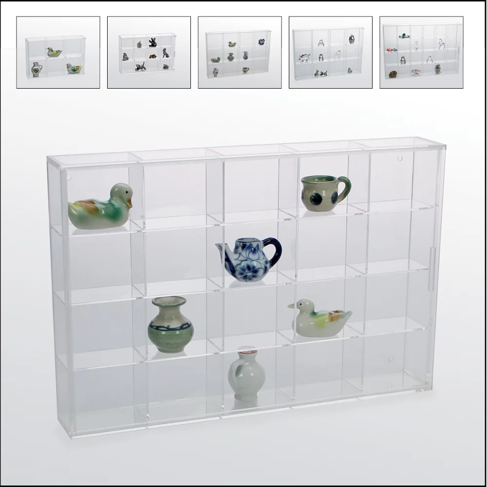 Vitrina Acrilica - Vitrina acrilica cu 20 compartimente de 57 x 47 x 42 mm