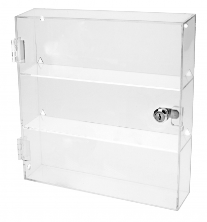 Minerale/Fosile/Roci - Vitrina acrilica cu 3 etajere 320 x 320 x 100 mm-5247