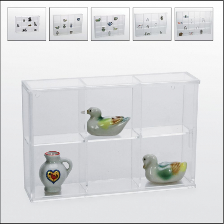 Vitrina Acrilica - Vitrina acrilica cu 6 compartimente de 55 x 55 x 42 mm