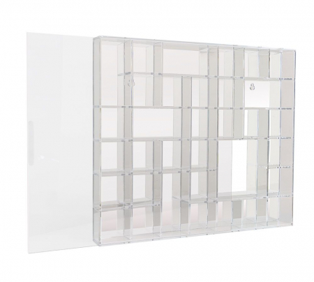 Vitrina acrilica cu perete oglinda pentru figurine cu 34 compartimente mixte [1]