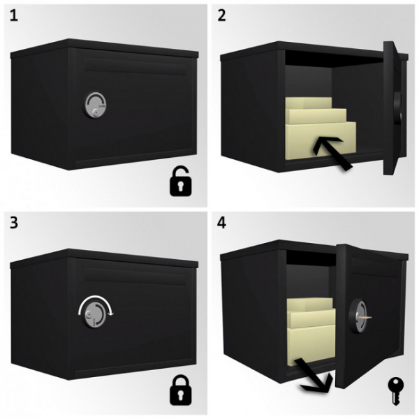 Cutie colete Parcel Keeper 100 inchidere cheie [7]