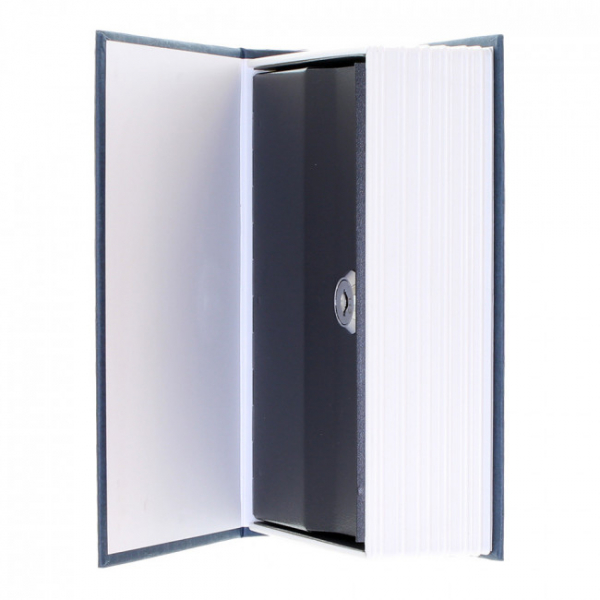 Caseta valori Bookcase albastru inchidere cheie [5]