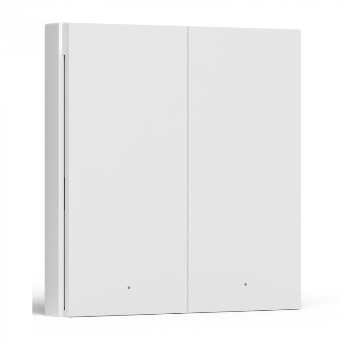 Intrerupator incastrat H1 dublu, fara nul, Zigbee 3.0, EU Aqara Alb [2]