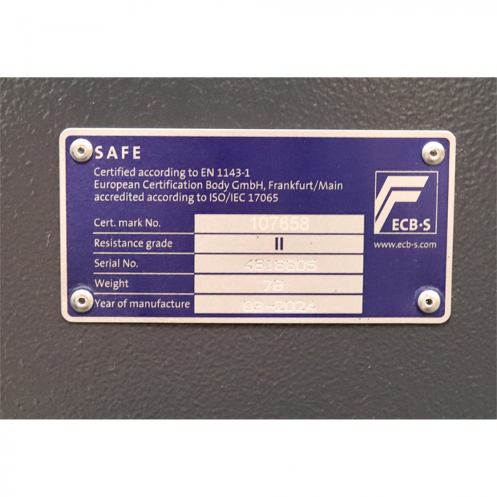 Seif certificat antiefractie antifoc CLW II 42 K inchidere cheie [4]