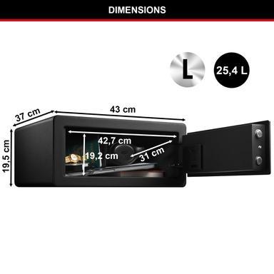 Seif mobila LX110BEURHRO inchidere biometrica [4]