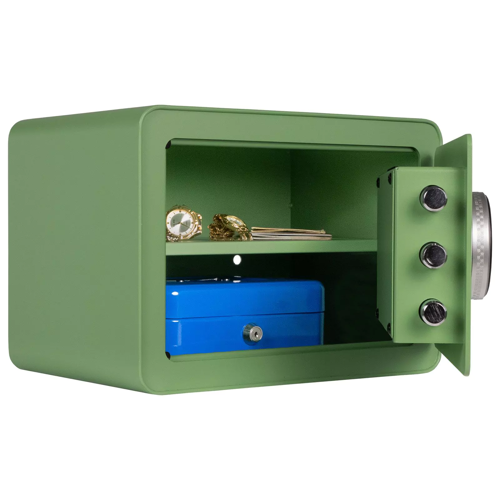 Seif mobila Vintage verde inchidere biometrica [4]