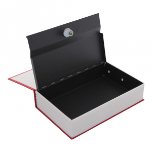 Caseta valori Bookcase rosu inchidere cheie [2]
