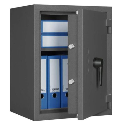 Seifuri certificate antiefractie - Seif certificat antiefractie antifoc Gemini Pro Fire 2 gri inchidere dubla: cheie si cifru electronic