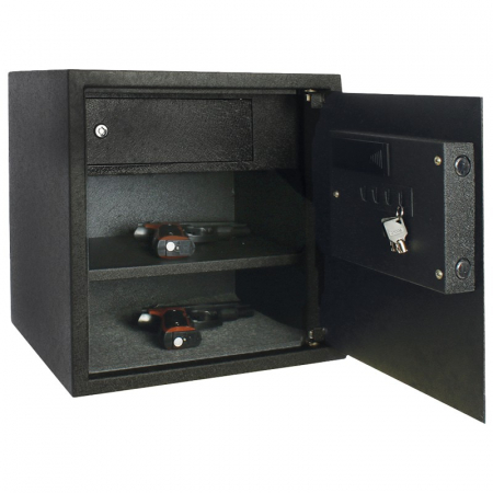 Seifuri si casete pistol - Seif pentru pistoale cu depozitar munitie Protector Domestic Duo inchidere electronica