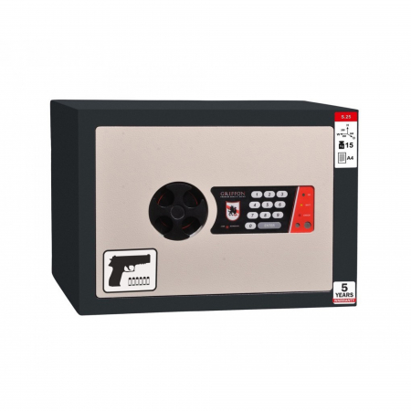 Seifuri si casete pistol - Seif pentru pistol cu depozitar munitie S 25 EP inchidere electronica