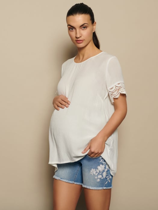 Bluza cu maneca scurta pentru gravide Mamalicious Janilla