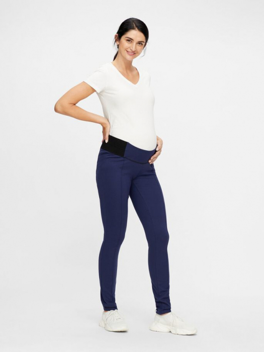 Leggings gravide cu insertii elastice laterale - Mamalicious Reyna [3]