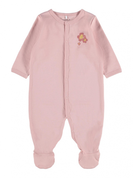 Set 2 salopete bebelusi bumbac organic fete - Name It Silver Pink [3]