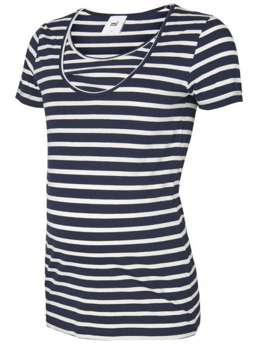 Set 2 tricouri navy pentru gravide si alaptare Mamalicious Nell [6]