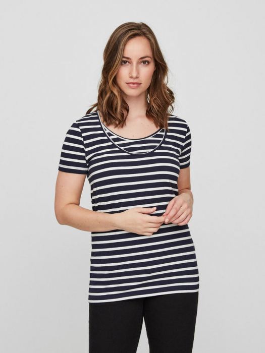 Set 2 tricouri navy pentru gravide si alaptare Mamalicious Nell [4]