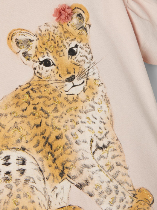 Tricou fete bumbac organic - Name It Jali Leo [3]
