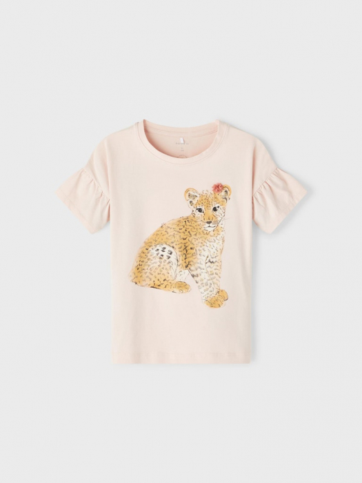 Tricou fete bumbac organic - Name It Jali Leo [4]