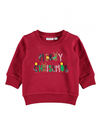 Bluze maneca lunga bebelusi - bluza-bebe-craciun-bumbac-flausat-name-it-jester