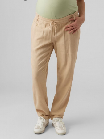 pantaloni-pentru-gravide-mamalicious-beach-din-in-crem [1]