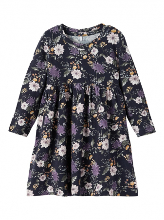 Haine bebelusi - rochie-bebe-bumbac-organic-name-it-sofie-sapphire