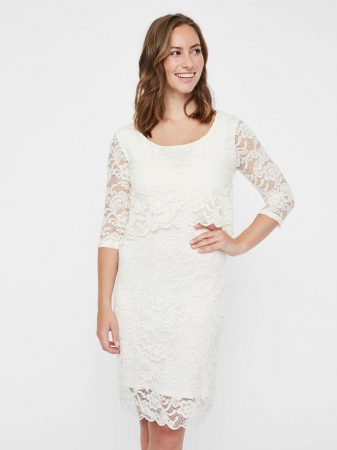 Rochie gravide cununie civila Mamalicious Snow White [1]