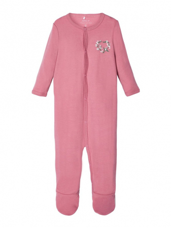 set-2-salopete-bebelusi-bumbac-organic-fete-name-it-heather-rose [2]