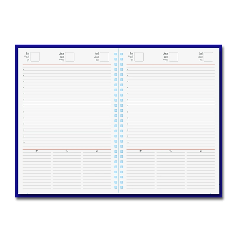 Agenda Tucson Ghost RA3 cu spiră, nedatată 17 x 24 cm [2]