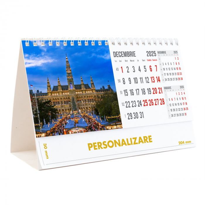 Calendar de birou Europa, 12 file, CD [25]