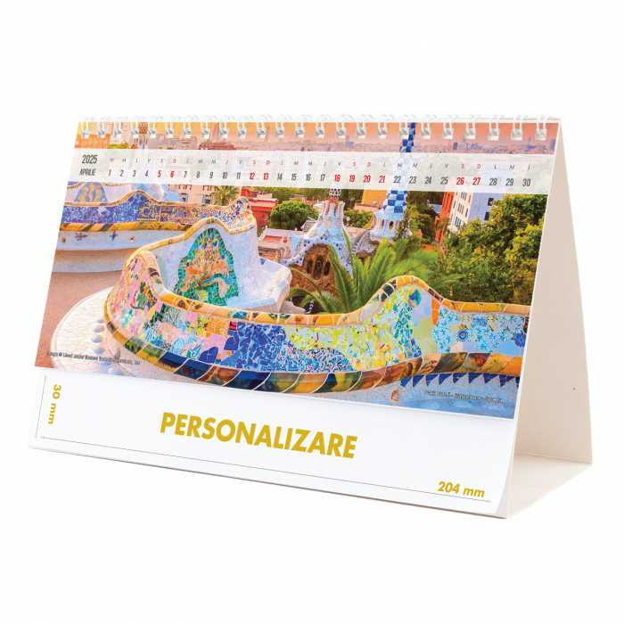 Calendar de birou Europa, 12 file, CD [8]