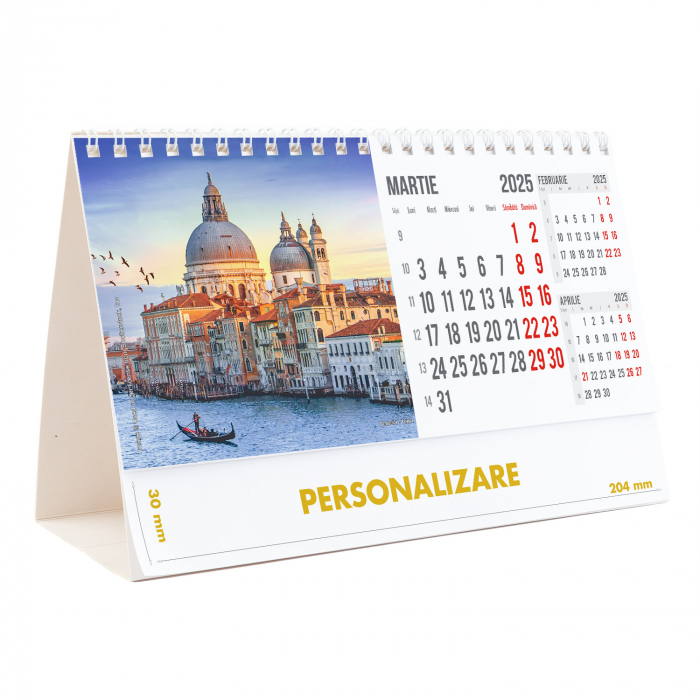 Calendar de birou Europa, 12 file, CD [7]
