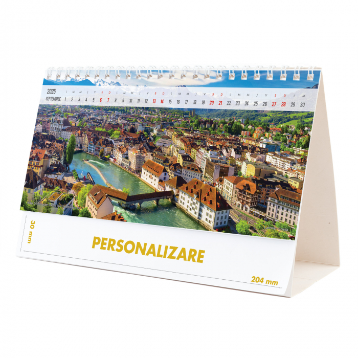 Calendar de birou Europa, 12 file, CD [18]