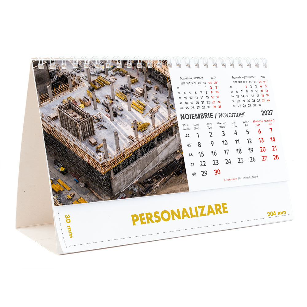 Calendar de birou Constructii, 12 file, CD [23]