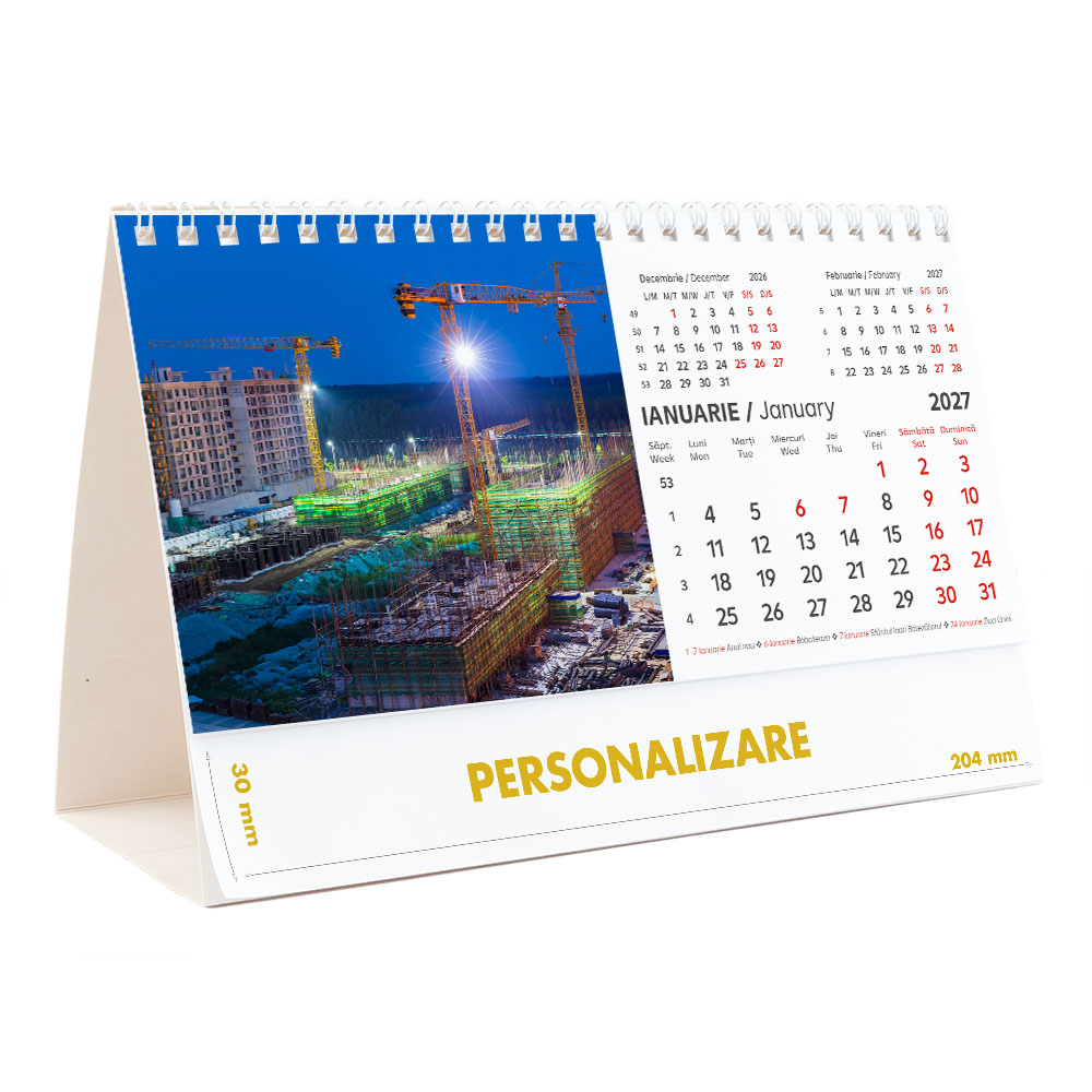 Calendar de birou Constructii, 12 file, CD [3]