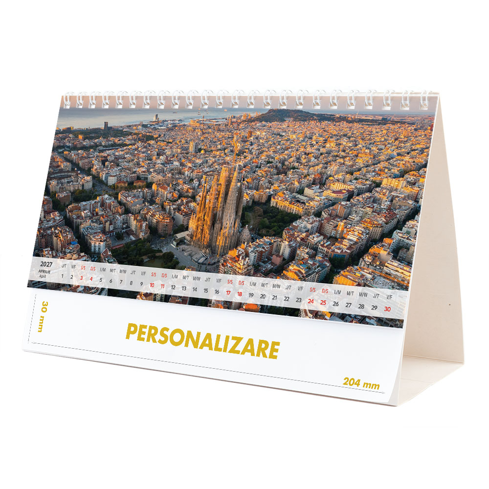 Calendar de birou Europa, 12 file, CD [8]