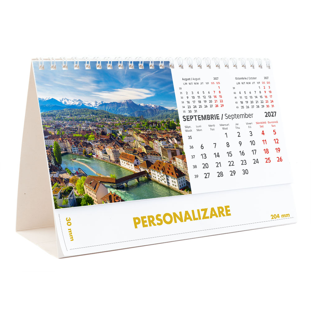 Calendar de birou Europa, 12 file, CD [19]