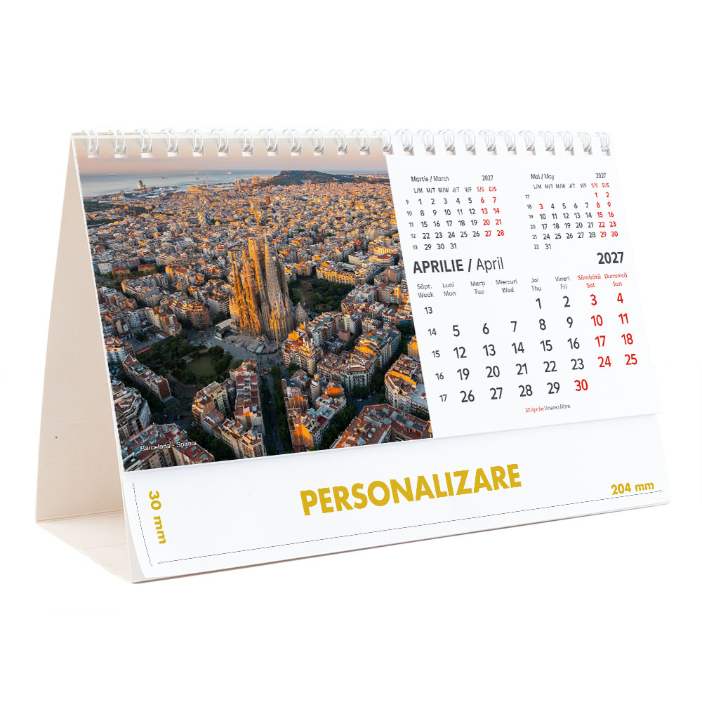 Calendar de birou Europa, 12 file, CD [9]