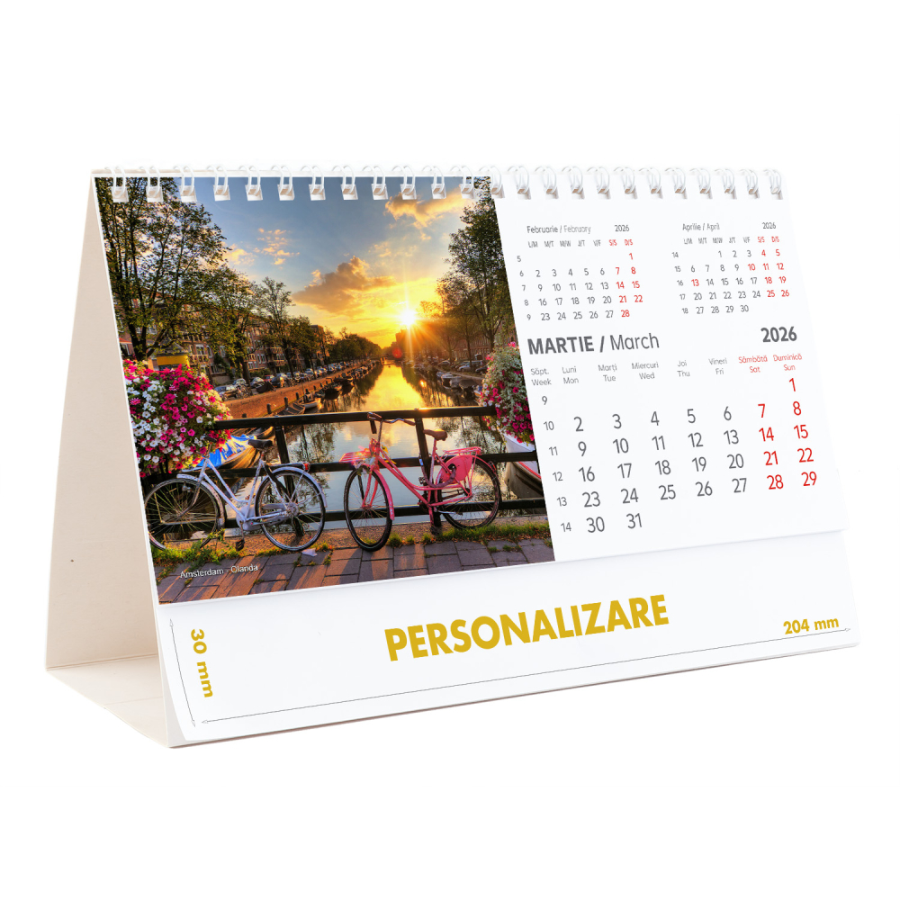 Calendar de birou Europa, 12 file, CD [7]