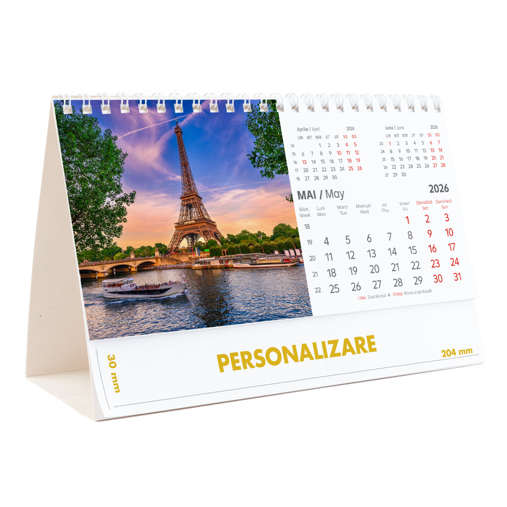 Calendar de birou Europa, 12 file, CD [11]