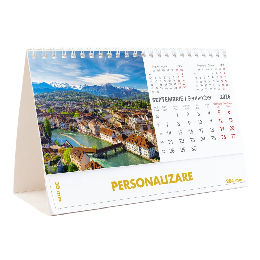 Calendar de birou Europa, 12 file, CD [19]