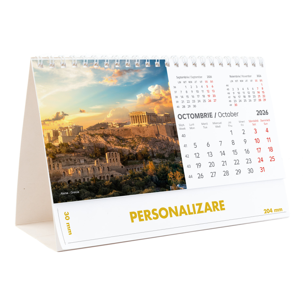 Calendar de birou Europa, 12 file, CD [21]