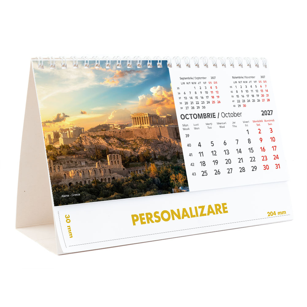 Calendar de birou Europa, 12 file, CD [21]