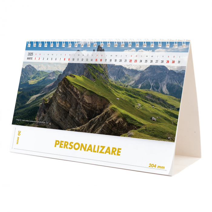 Calendar de birou Munti, 12 file, CD [6]